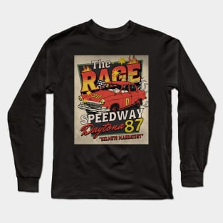 The Rage II speedway vintage racing distressed retro poster Long Sleeve T-Shirt